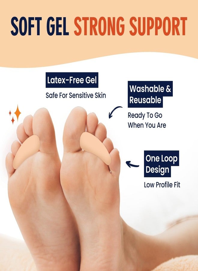 Dr. Frederick's Original Hammer Toe Corrector Gels - 2 Pairs - All-Day Relief for Crooked & Overlapping Toes - Soft Cushioning - Symptomatic Support for Toe Alignment - Beige - 1 Loop Design - Image 3